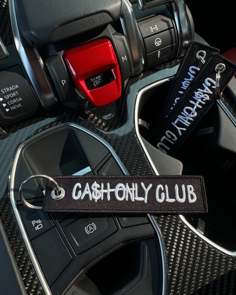 Cash Only Club Key Chain